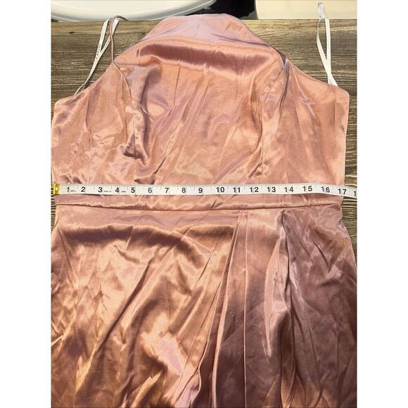After Six Dress NWT Style 6829 Size 16-R Desert Rose Halter Midi. NWOT. 14 - Picture 6 of 11